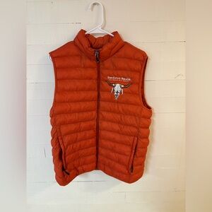 32 Degrees Heat Orange Puffer Vest – Packable Western Graphic